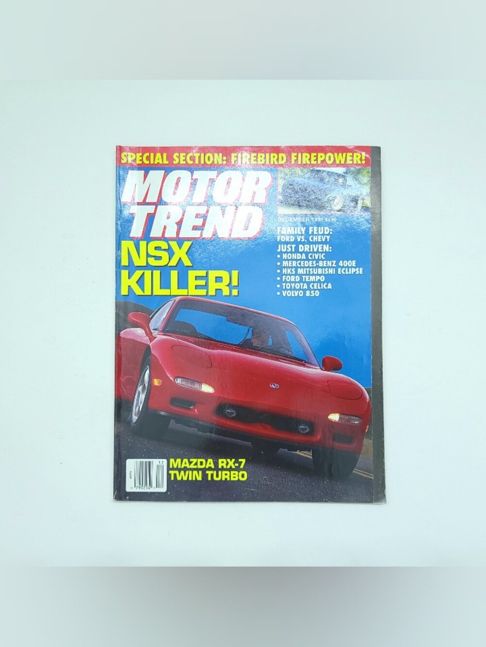 Motor Trend Magazine December 1991 Volume 43 Issue 12 No Label NSX Killer Mazda